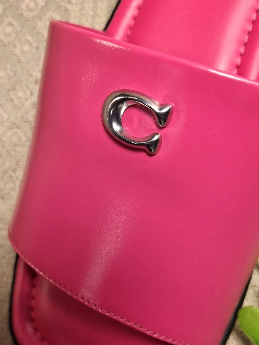 Coach Florence Dragon Fruit Pink Slide Sandals - Picture 3 of 16